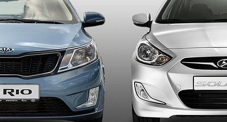 hyundai solaris rio kia сравнение