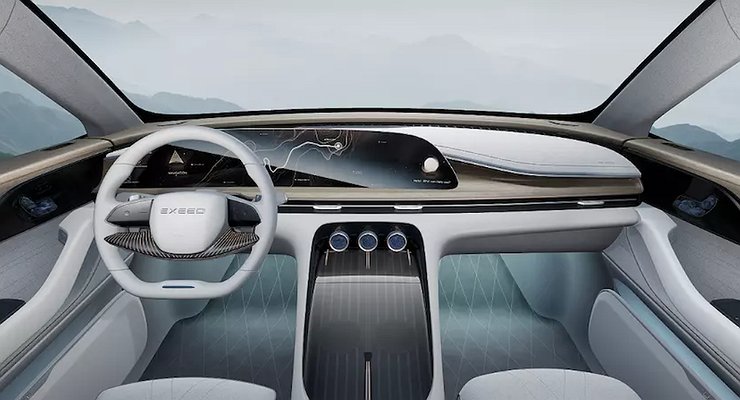 The Chinese showed the interior of the latest crossover Exeed AtlantiX