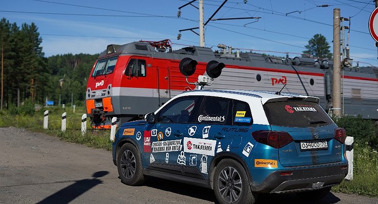Faster and the point: when traveling, a car is faster than a train