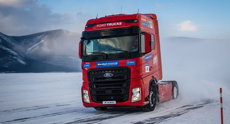 Grip and control.  What do truck tires show on the Baikal ice?