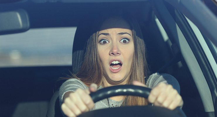 What to do if the accelerator suddenly gets stuck while driving?