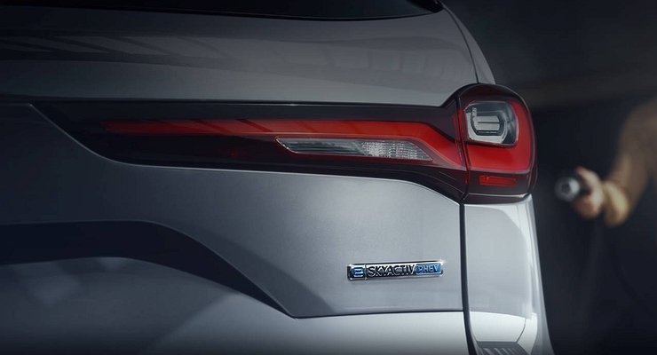 Mazda showed a photo of a hybrid version of its latest crossover CX-90
