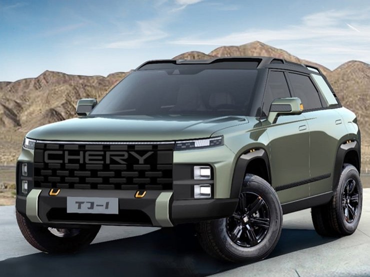 Появились первые изображения новейшей брутальной модели Chery Tiggo TJ−1