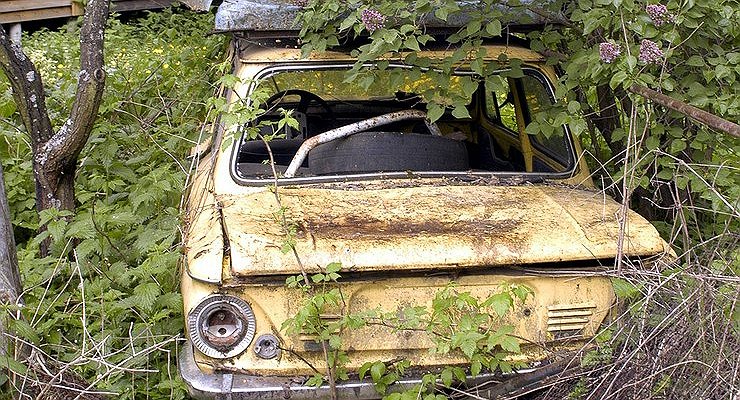 Where, towards the end of winter, hidden cavities of a car often appear