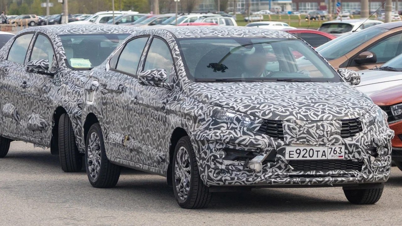 New LADA Granta spotted during tests