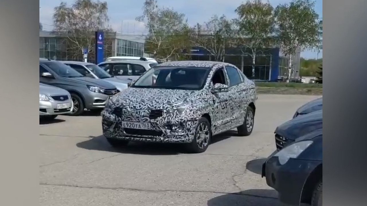 The new LADA Granta was shown on video for the first time