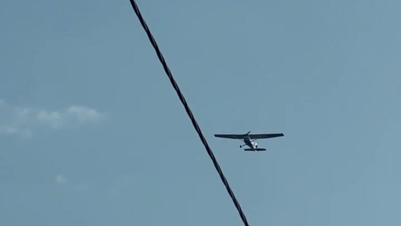 Why is a small plane constantly flying over the Moscow ring road