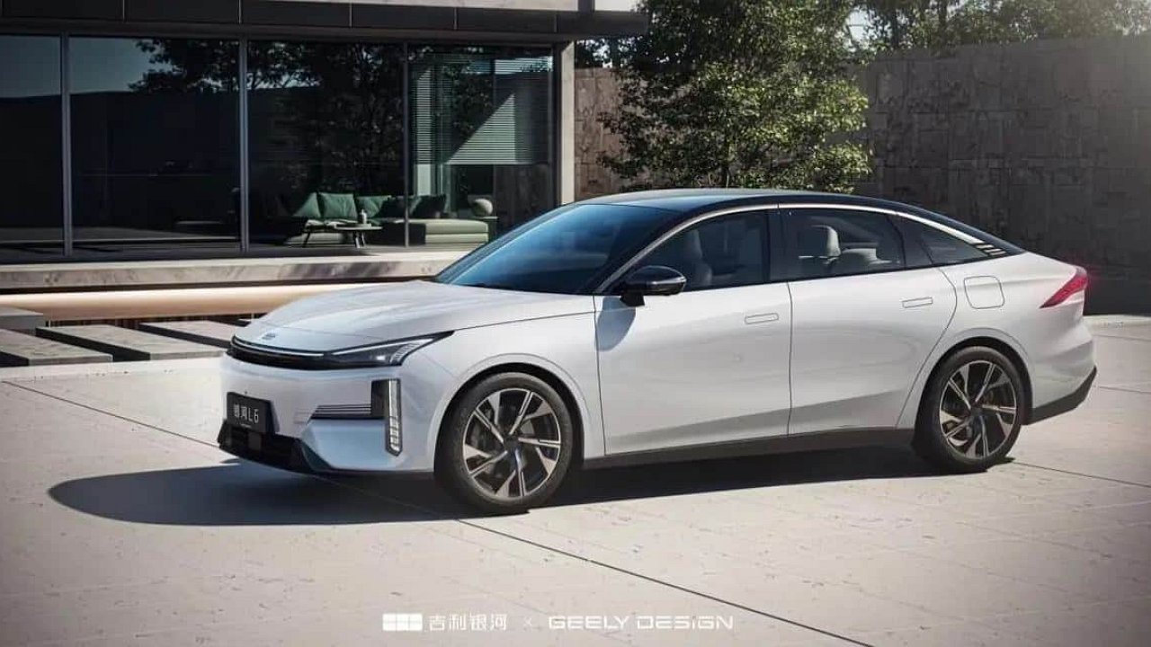 Signature images of Geely Galaxy L6 hybrid sedan revealed