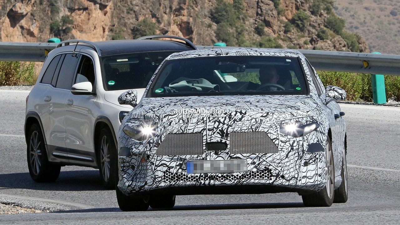 Mercedes CLA model year 2025 in camouflage “lit” in Spain