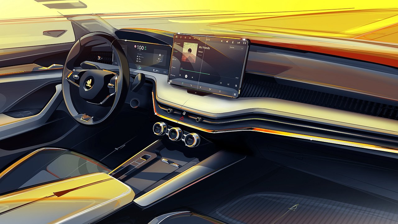Skoda showed the interior of the new generation Superb