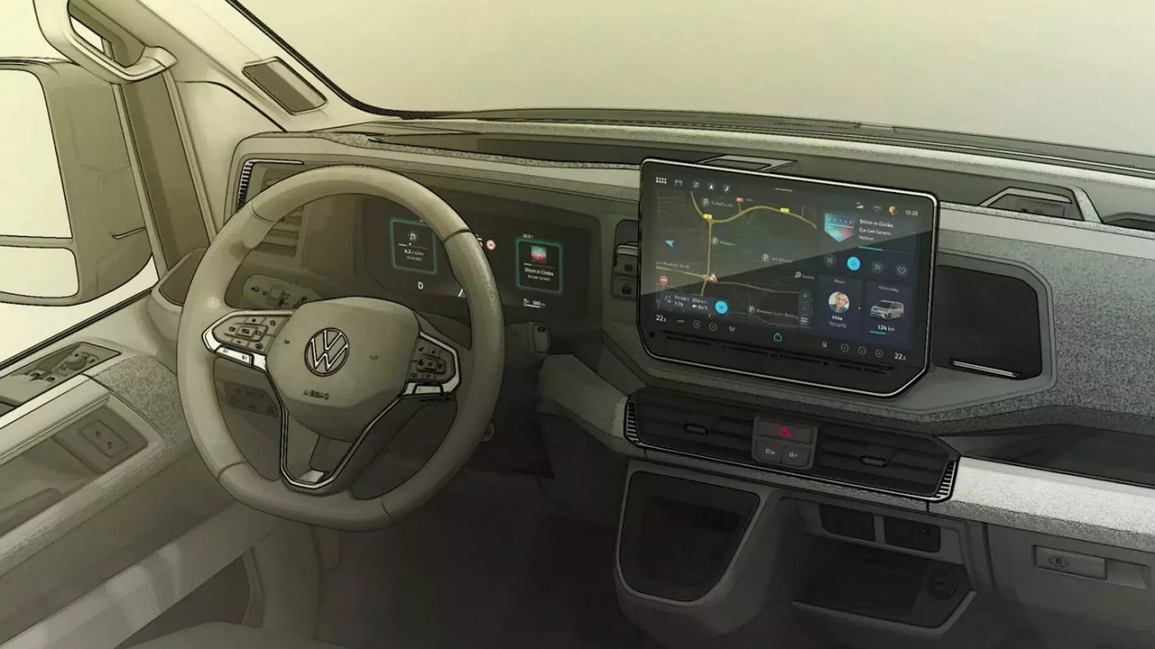 Volkswagen showed the interior of the new Crafter