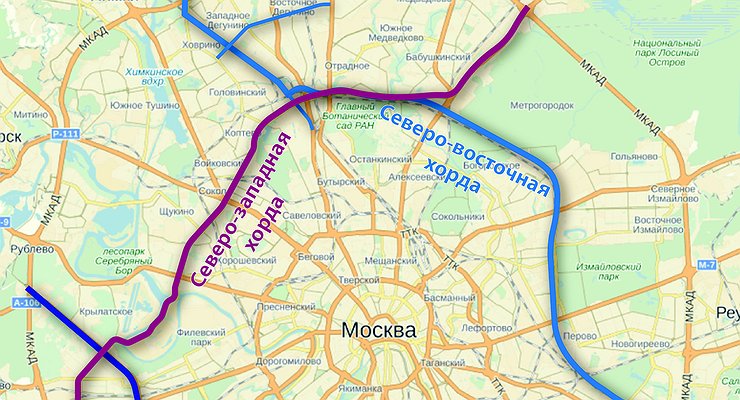 Северо восточная хорда карта
