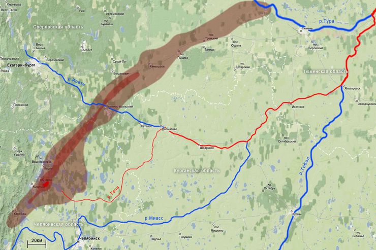 Карта восточно уральский заповедник