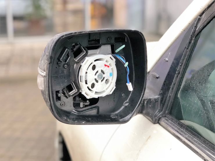 Как поменять полотно зеркала бокового туссан 2006 Зеркало левое купить для Hyundai Tucson III 87610-D7010