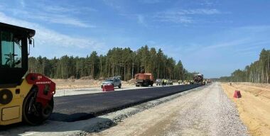 На автотрассе М12 «Москва—Казань» уложили первый километр асфальта