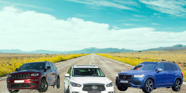 Премиум в тени: сравнительный тест Jeep Grand Cherokee, Volvo XC90 и Infiniti QX60