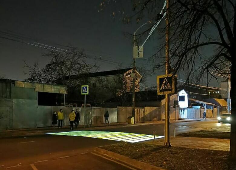 Изображение В России появились «лазерные» пешеходные переходы
