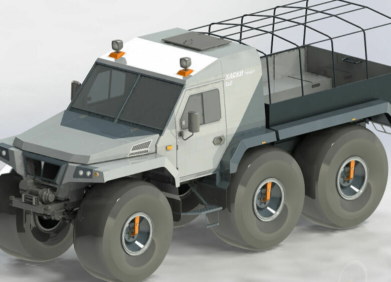 Изображение «Хаски пикап»: в России создали лютый внедорожник-амфибию с грузовой платформой