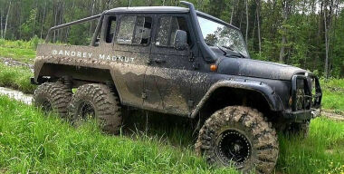 УАЗ «Хантер» превратился в вездеход с колесной формулой 6х6