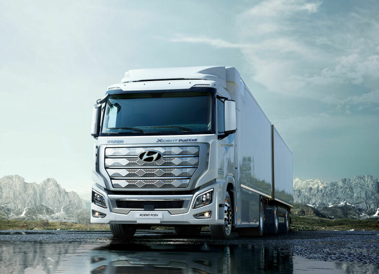 Изображение Hyundai выпустил на дороги грузовики на водородном топливе