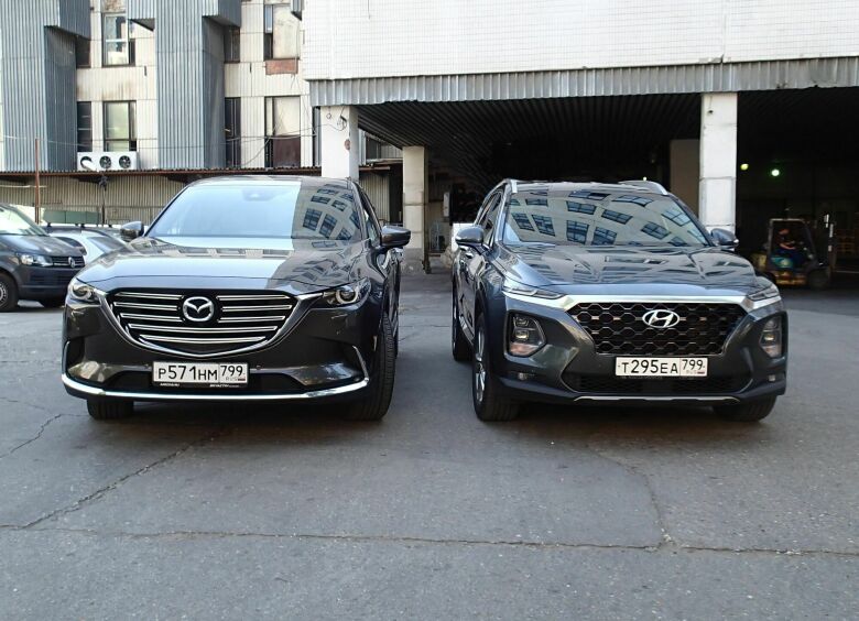 Изображение В каждом дому по кому: сравнительный тест Hyundai Santa Fe и Mazda CX-9