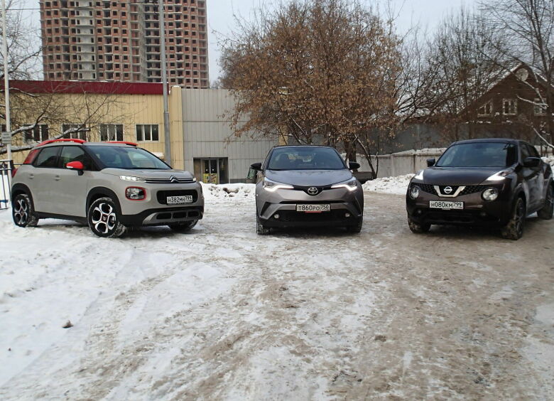 Изображение Трио хипстеров: сравнительный тест-драйв Toyota C-HR, Citroёn C3 Aircross и Nissan Juke