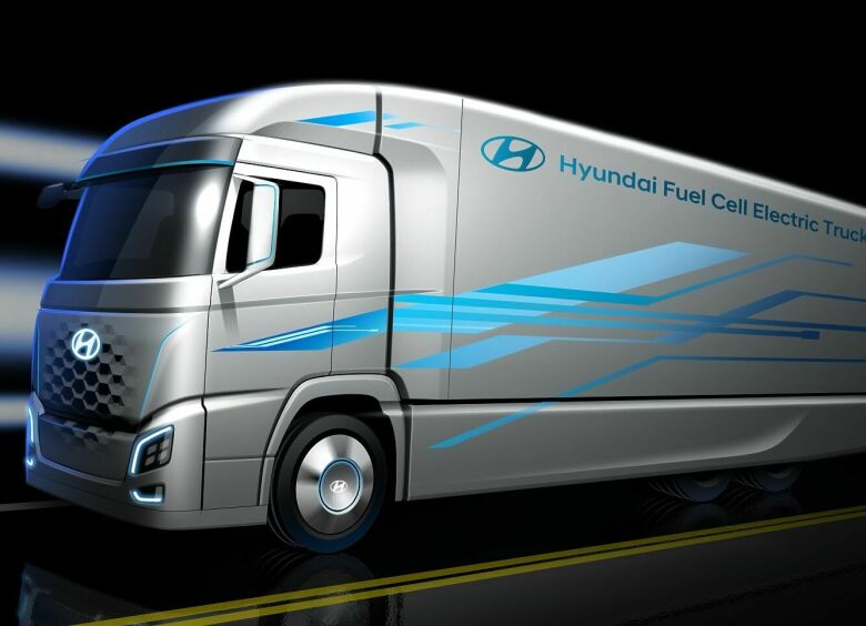 Изображение Hyundai показала первый тизер нового грузовика на водородном топливе