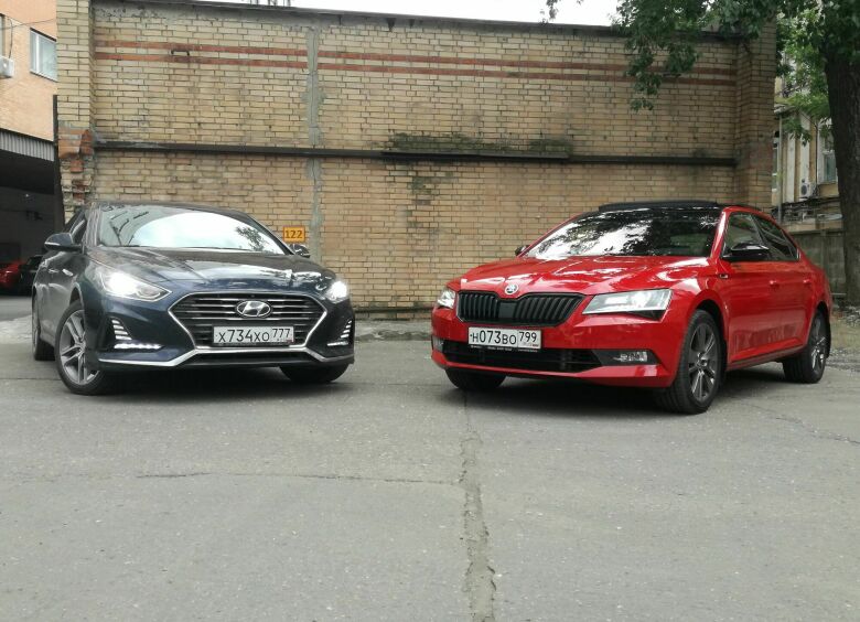 Изображение Стыдно, у кого видно: сравнительный тест-драйв Skoda Superb и Hyundai Sonata
