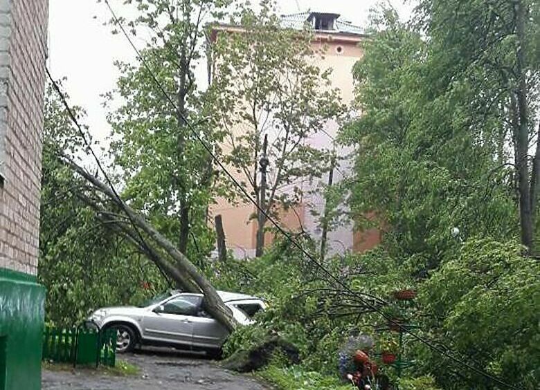 Изображение Ураган повредил машины москвичей на 200 млн. рублей