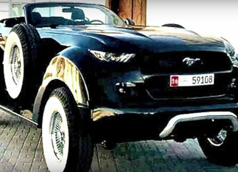 Изображение Ford Mustang плюс Dodge Ram: уникальный кабриолет для шейха