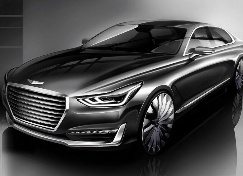 Изображение Hyundai опубликовал первые изображения Genesis G90