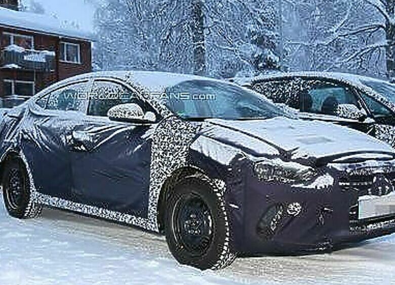 Изображение Новая Hyundai Elantra проходит снежные тесты