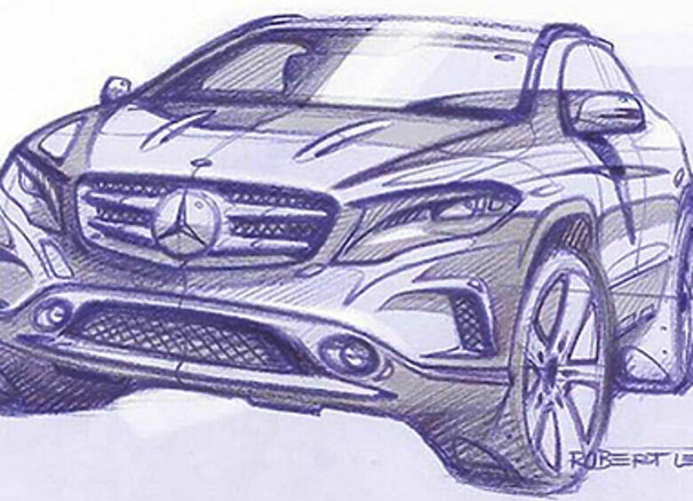 Изображение «Mercedes-Benz» опубликовал скетчи модели GLA