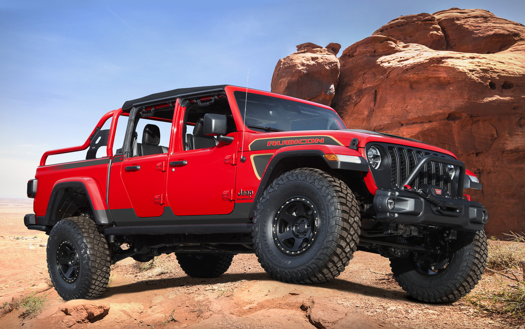 Jeep Red Bare Gladiator Rubicon concept