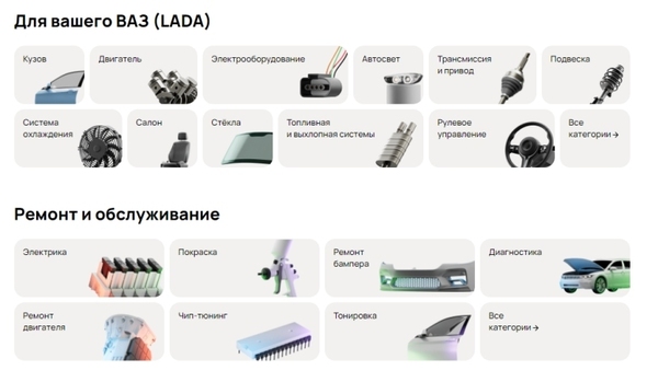 Площадка рекомендует подходящие для указанного автомобиля детали