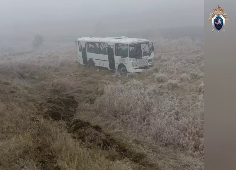 Изображение Пассажирский автобус перевернулся на трассе под Шушенским в Красноярском крае