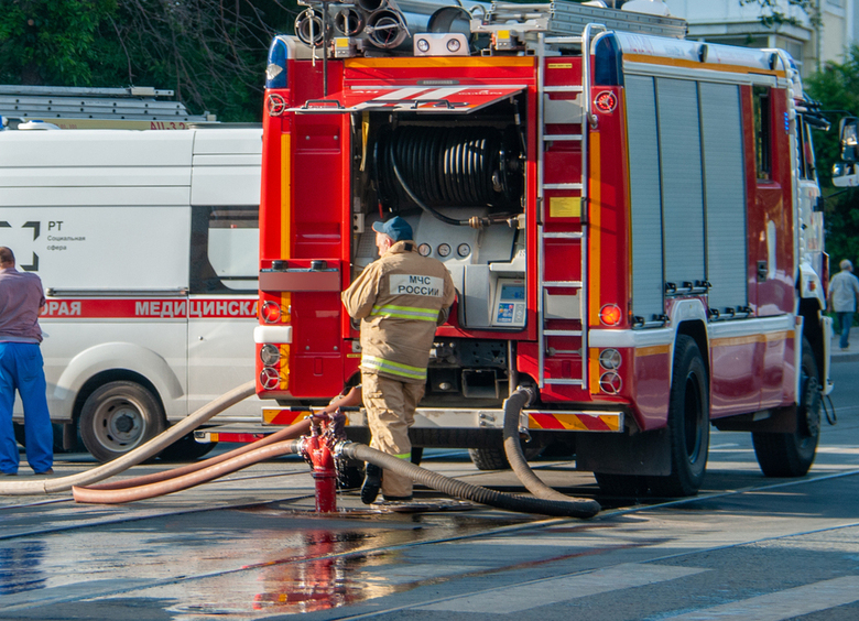 Изображение «Газель» загорелась прямо на ходу в центре Балашихи